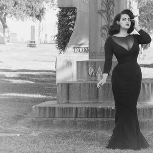 Gown in Black Ponte by Elvira Mistress of th Dark